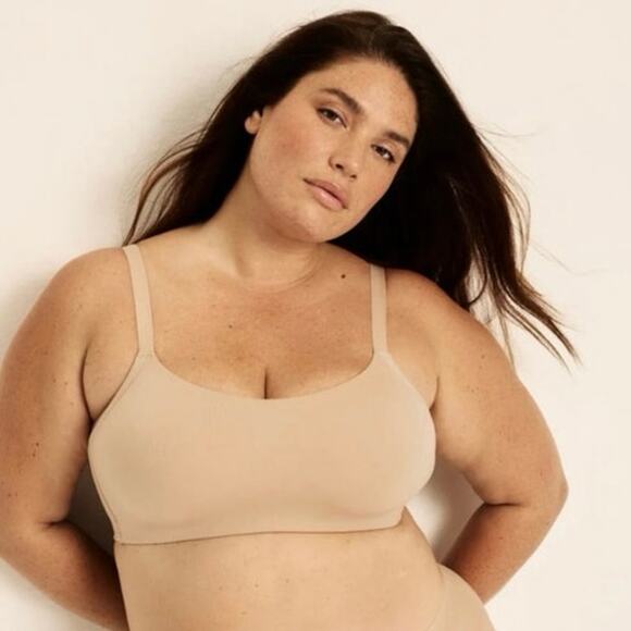 Knix Size S++ The One & Only Scoop Bra Wireless Warm San Beige Tan Convertible - Picture 1 of 4